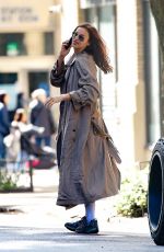 IRINA SHAYK Out Chats on Phone in New York 04/30/2024