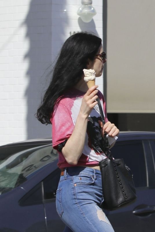 KRYSTEN RITTER Out for Ice Cream Cone at McConnell