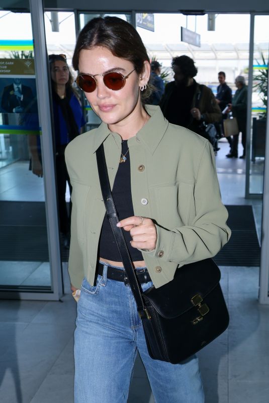 LUCY HALE Leaves 77th Annual Cannes Film Festival at Nice Airport 05/23/2024