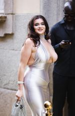 BARBIE FERREIRA Arrives for Inauguration of Swarovski Masters of Light from Vienna to Milan Exhibition at Palazzo Citterio 06/16/2024