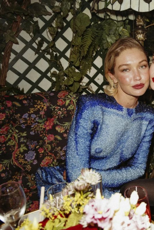GIGI HADID and CARA DELEVINGNE for British Vogue: Inside Vogue World Paris Afterparty, June 2024
