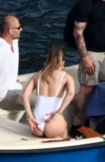 JENNIFER LOPEZ in Swimsuit at a Boat in Positano 06/21/2024