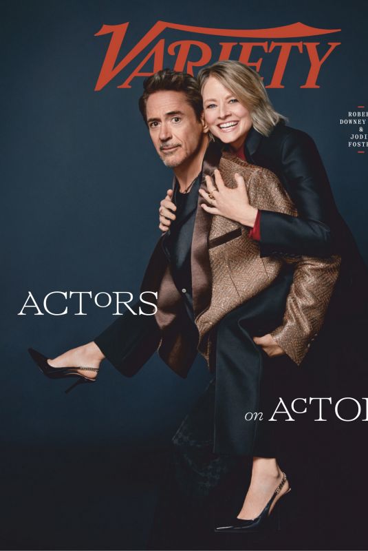 JODIE FOSTER and Robert Downey Jr. in Variety Magazine - Actors on Actors Issue, June 2024
