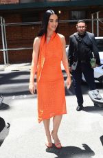 KATY PERRY in An Orange Dress and Matching Heels Out in New York 06/28/2024