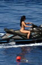 LAUREN SANCHEZ in Bikini Rides Jet Skis on Aegean Sea in Greece 06/27/2024