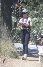 LUCY HALE Out Walking Her Dogs in Los Angeles 06/27/2024