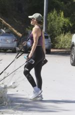LUCY HALE Out Walking Her Dogs in Los Angeles 06/27/2024