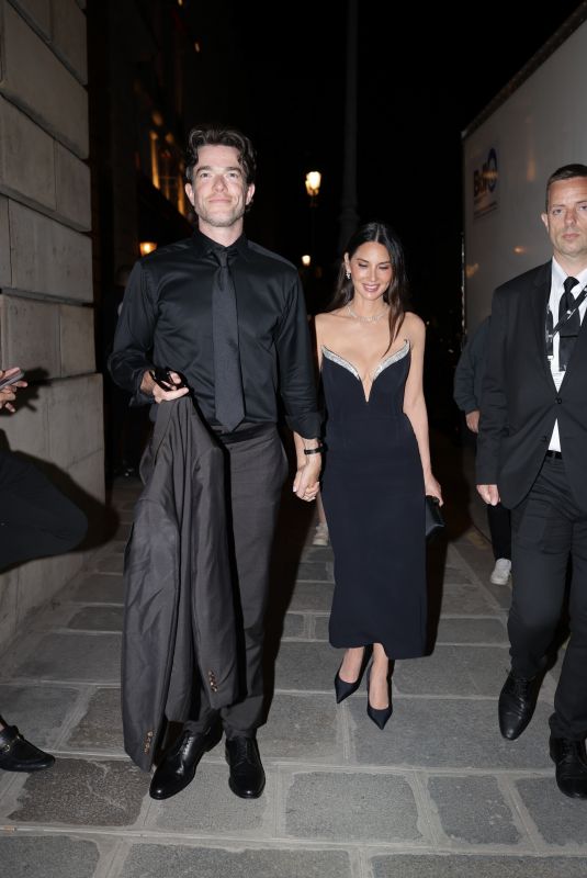 OLIVIA MUNN and John Mulaney Leaves Vogue World After-party in Paris 06/23/2024