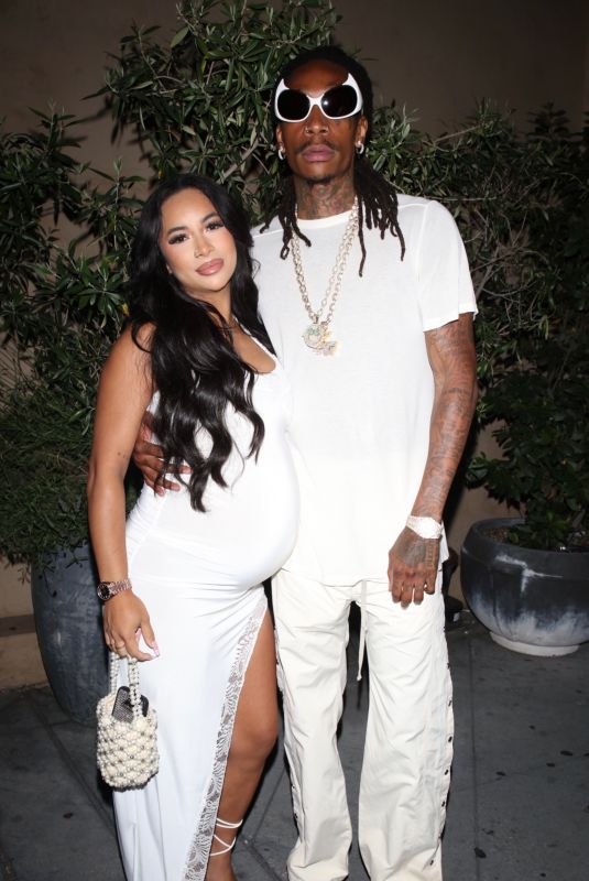 Pregnant AIMEE AGUILAR and Wiz Khalifa at Le Fleur Room in West Hollywood 06/21/2024