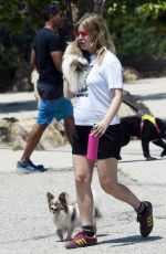Pregnant GEORGIA MAY JAGGER Out with Her Dogs in Hollywood Hills 06/19/2024