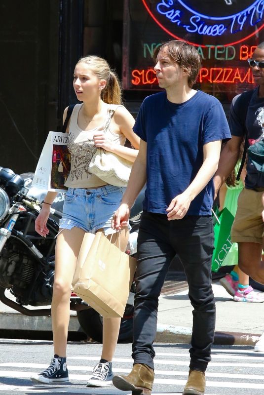 ROMY MARS Out with Her Father Thomas Mars in New York 06/02/2024