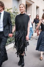 ROSAMUND PIKE Arrives aat Dior Fall 2024 Couture Show in Paris 06/24/2024