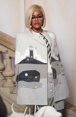 TEYANA TAYLOR Arrives at Thom Browne Haute Couture Fall/Winter 2024-2025 Show at Paris Fashion Week 06/24/2024